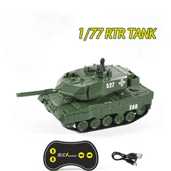 1/77 RTR RC Mini Tank German Panther Battle Tank 360°°Obrót LED Light 2.4G Zdalnie sterowany model Zabawka dla dzieci Prezent