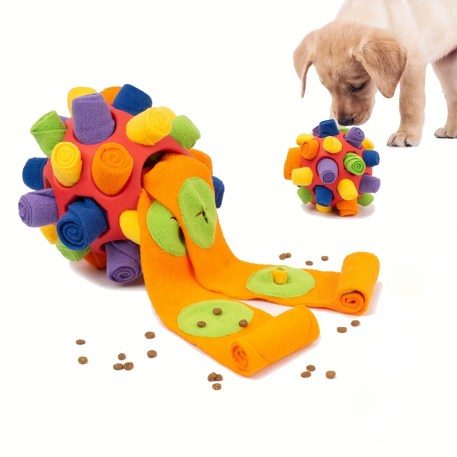 Dog Snuff Ball - Interactive Educational Dog Toy Encourages Natural Foraging Skills, Slow Feeder, for Training and Stress Relief