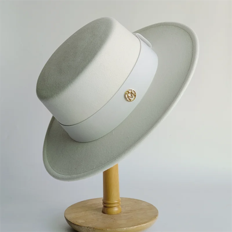 White Wedding Hat Fedora Flat Top M Accessories Red Felt Hat Men's Jazz Flat Church Hat Women's Hat шляпа женская