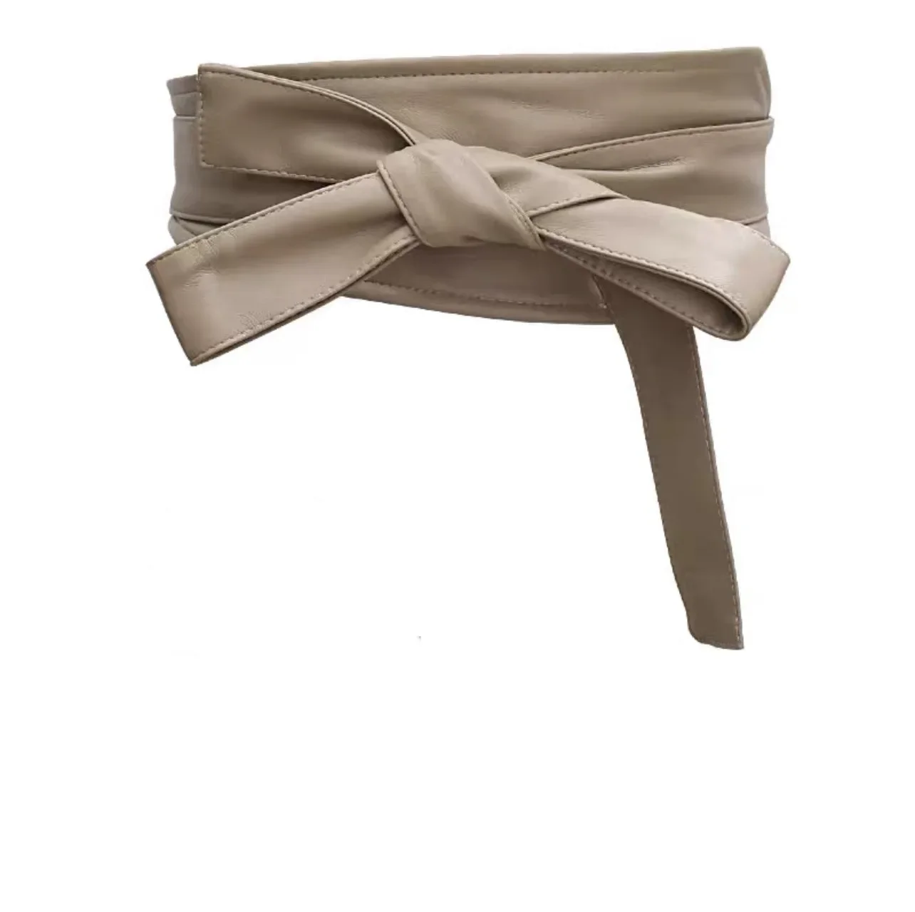 เข็มขัดผู้หญิงแบบกว้างสไตล์เรโทร สำหรับตกแต่งชุดเดรส สีกากี พร้อมกระโปรง เสื้อสเวตเตอร์ เสื้อโค้ท ระดับไฮเอนด์