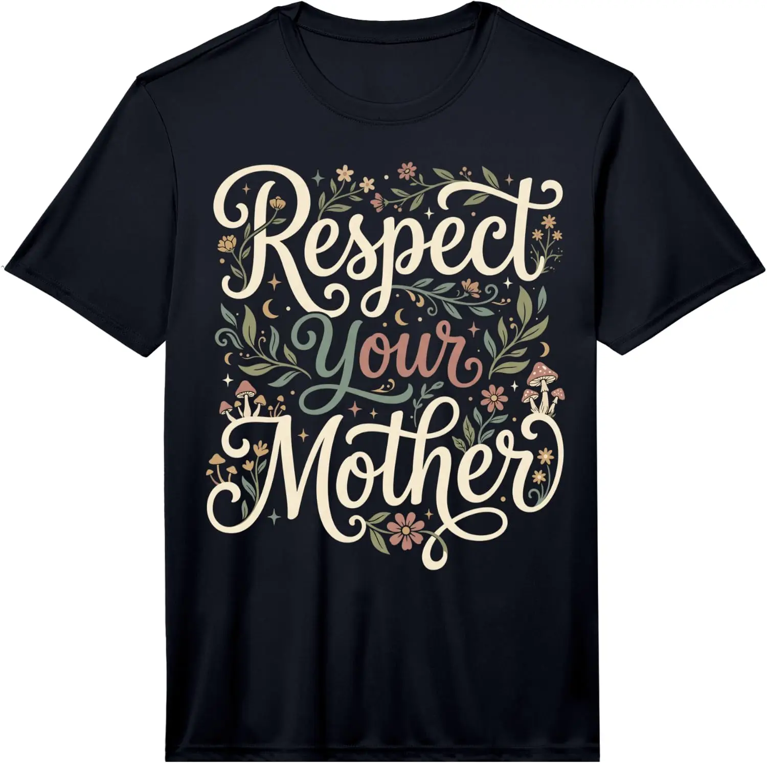 Mens Respect Your Mother Earth Day Climate Activist Planet Lover Performance T-Shirt 100% Cotton Trendy Y2K Short-Sleeve Tee – Soft, Quick-Drying, & Moisture-Wicking; Ideal for Sports or Casual Wear; Great Gift for Christmas or Halloween. Environmental.
