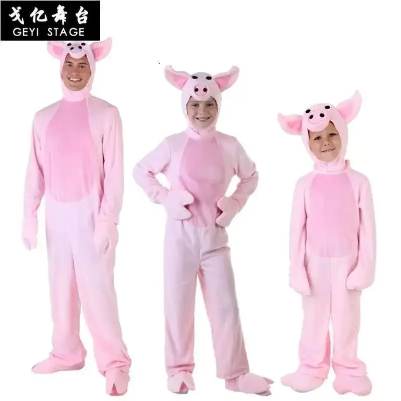 

Pig pyjamas adult female overalls animal pink Kigurumi cosplay dress warm flannel soft sleepwear cartoon girls Carnival party