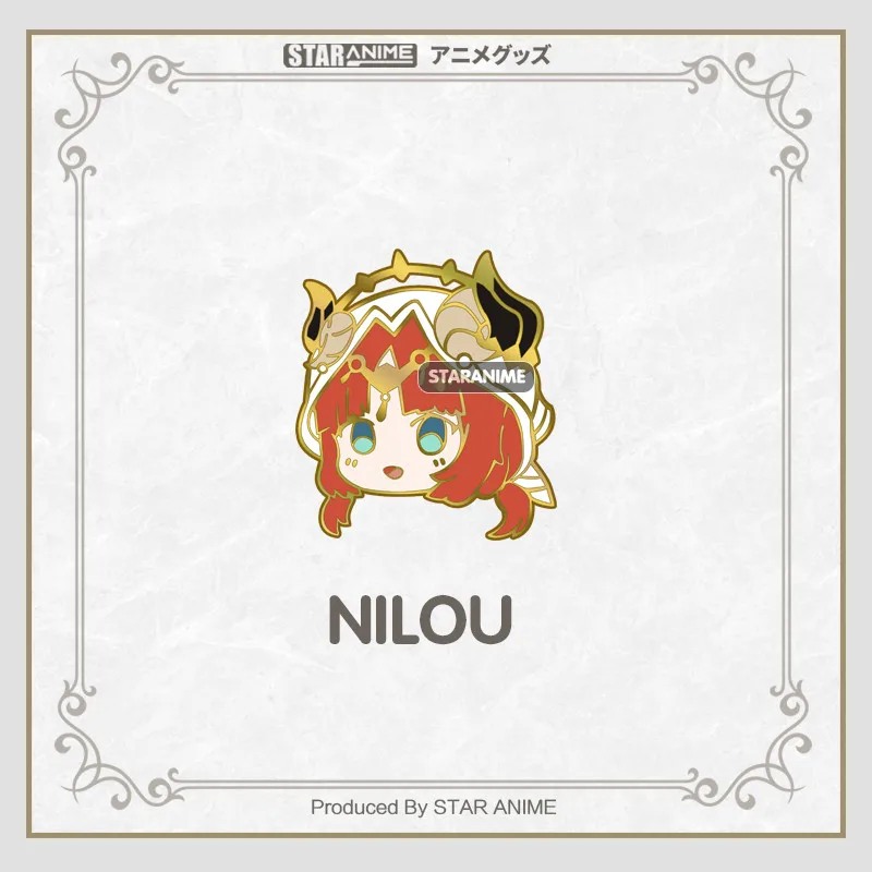 Anime Peripheral Genshin Impact Wanderer Kaveh Ningguang Nilou Cute Q Version Metal Badge Brooch Pins Toy Souvenir Gift