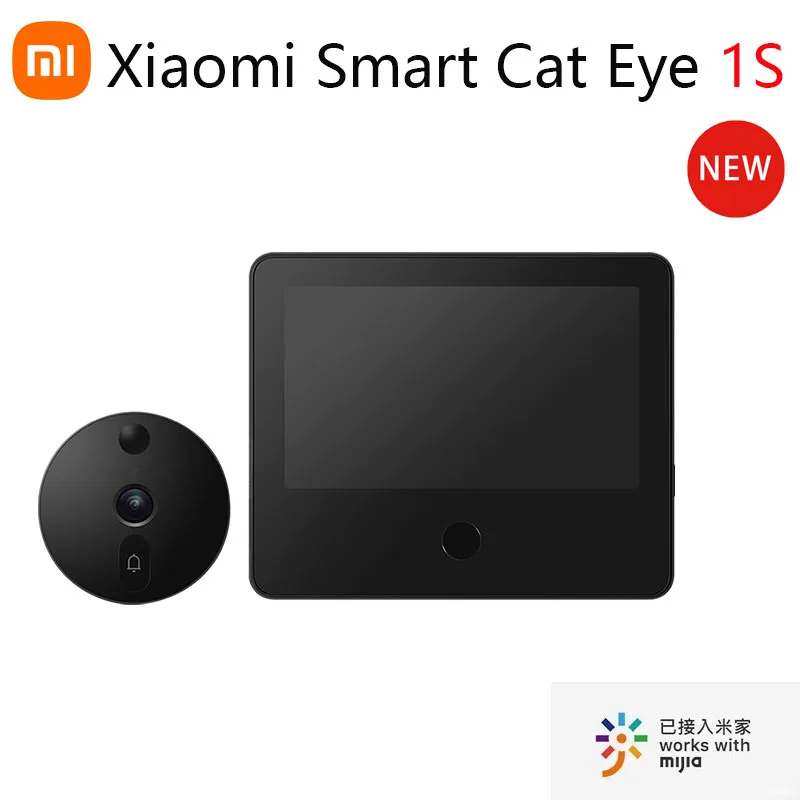 Дверной Видеозвонок Xiaomi Smart Cat Eye 1S, умная зеркальная камера с 5 дюймовым IPS экраном, ии, ночное видение, распознавание лица, защита от кражи