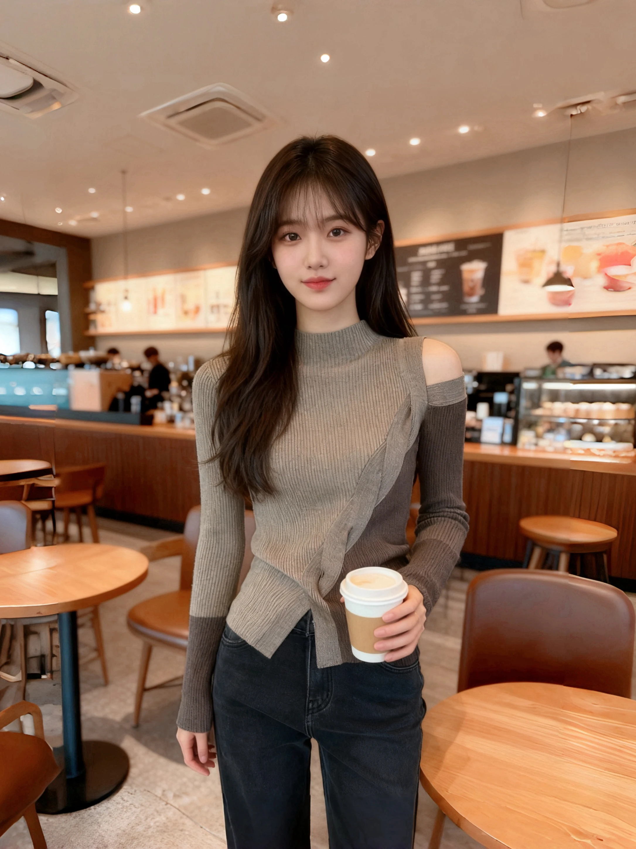 

V-Ne Knitted Base irt Women's Hollow out oulder Long Sve f High Collar Retro Sle Autumn Winter Faion Top