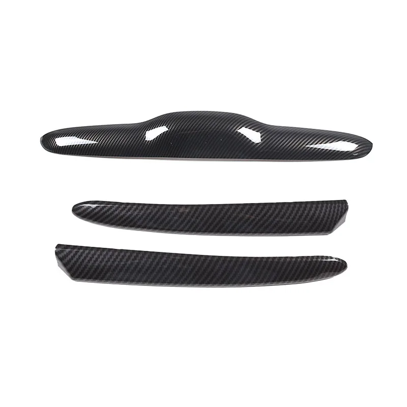 Voor Fiat 500 2010-2023 ABS Glossblack Auto Front embleem side trim strip Achterklep Handvat Decoratieve Strip Sticker Auto accessoires