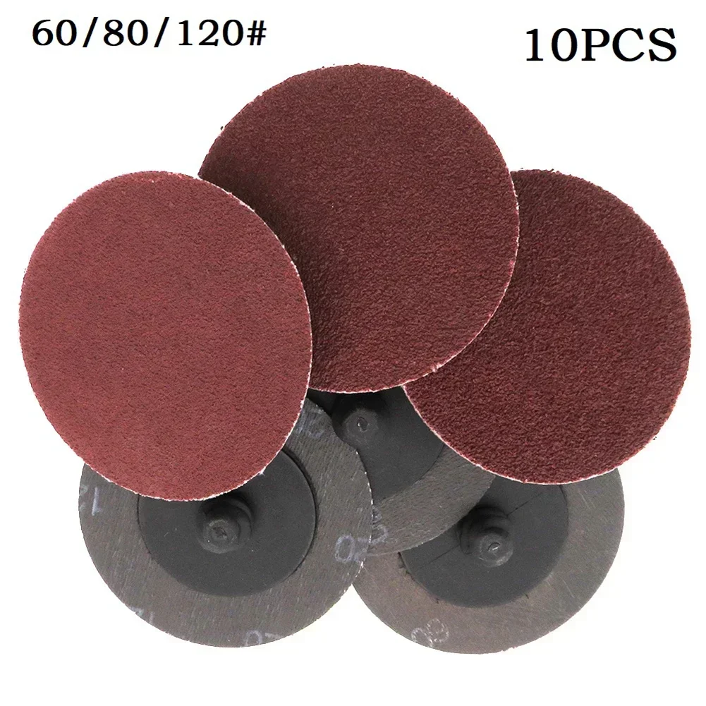 10pcs 2inch 50mm Sanding Disc Polishing Pad SanderPaper Disk Sander Paper Disk Grinding Wheel Abrasive Tools 60 80 100 120 Grit