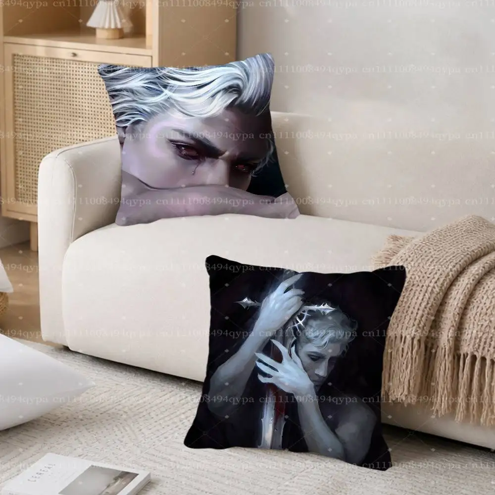 Astarion B-Baldurs BG3 Gate 3 Throw Pillow Case Pillowcase Cover Living Room Couch Cushion Case Home Decor