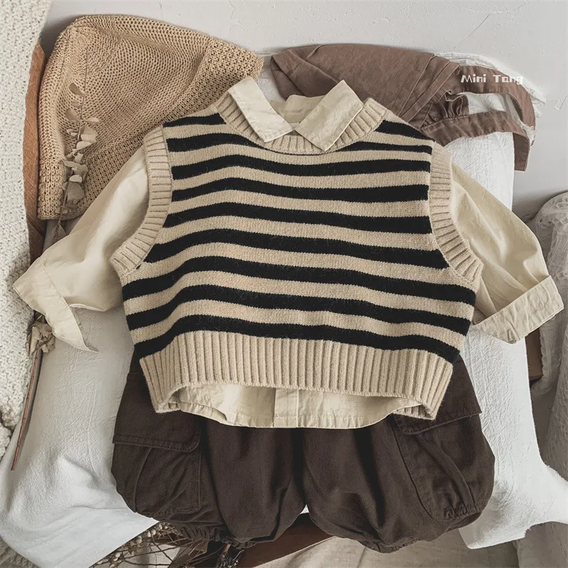 Children's cartoon printed shirt is simple comfortable and versatile The sweater is paired with boys' and girls' clothes, W110 image 6