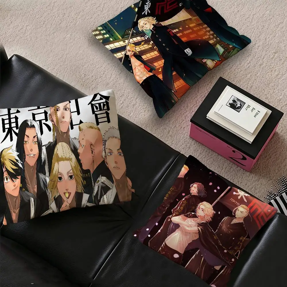 T-Tokyo R-Revengers Cushion Cover Pillowcase Upholstery Sofa Throw Pillow Home Decor Pillowcas
