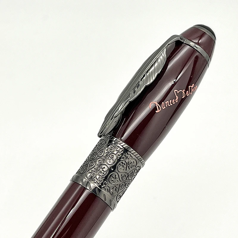Lanlan MB Luxury Design Fountain Rollerball Pens Daniel Defoe Maple Clip Blance With Serial Number
