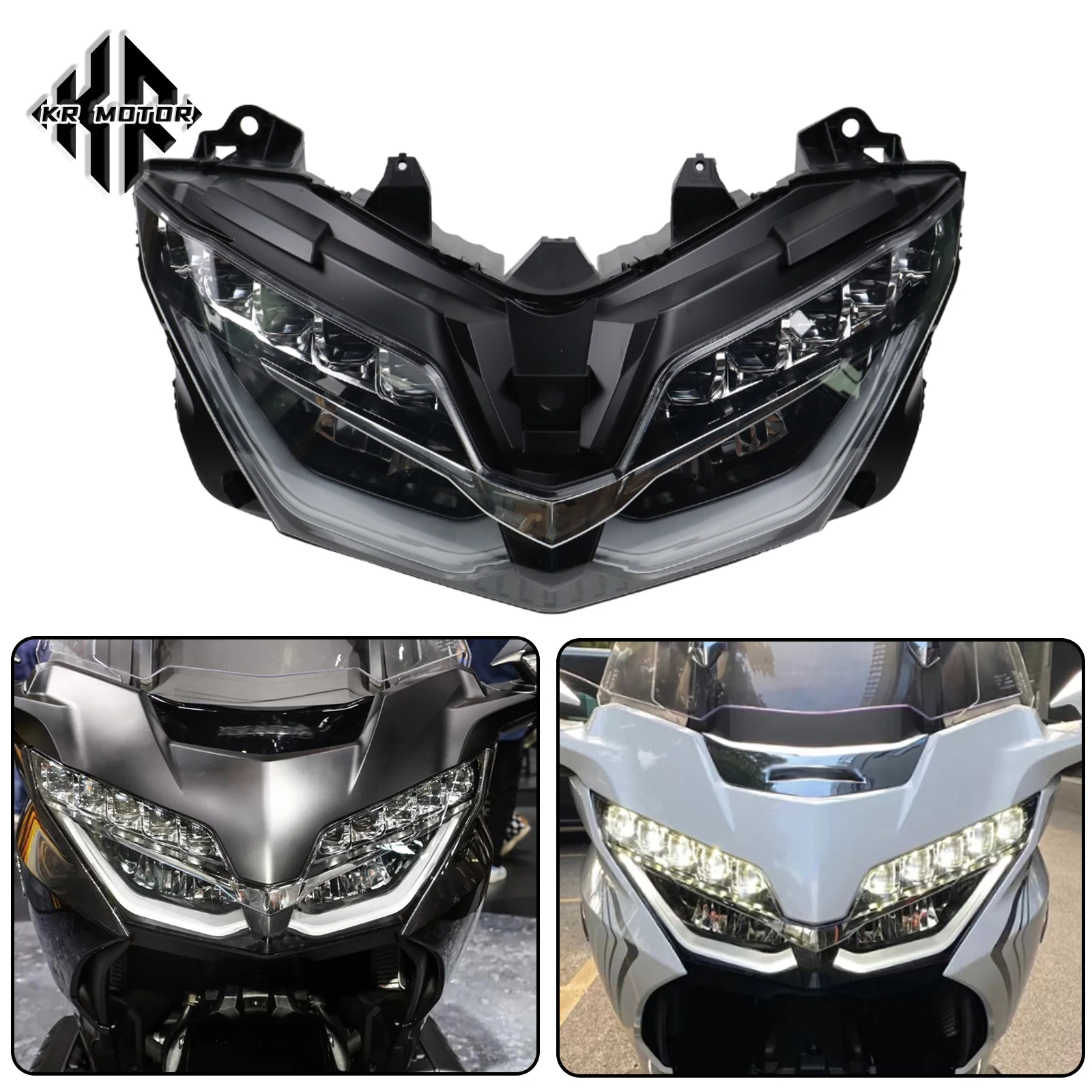 Motorcycle LED Headlight Assembly Fit For Honda Goldwing GL1800 DCT Gold Wing GL 1800 2018-2023 OME Headlamp Housing Head Lights