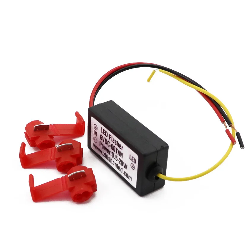 2pcs 6V 12V Turn Light Flasher for LED Car and Motorcycle General Flasher Relay with Three Contact Points