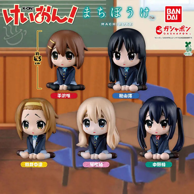 

Original Anime Figure Gashapon Toy Sitting Pose Mini Yui Hirasawa Azusa Nakano Mio Akiyama Ritsu Collectible Cute Ornament Gift
