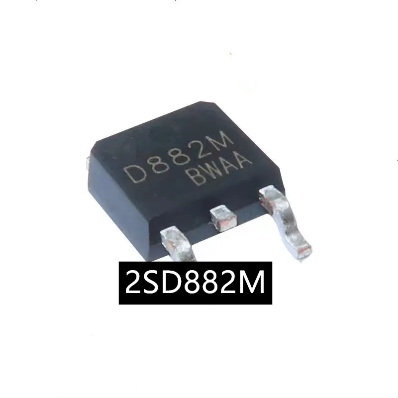 Free Shipping] 100PCS/LOT 2SD882M 2SD882 D882M D882 TO-252 NPN Transistors 30V 3A