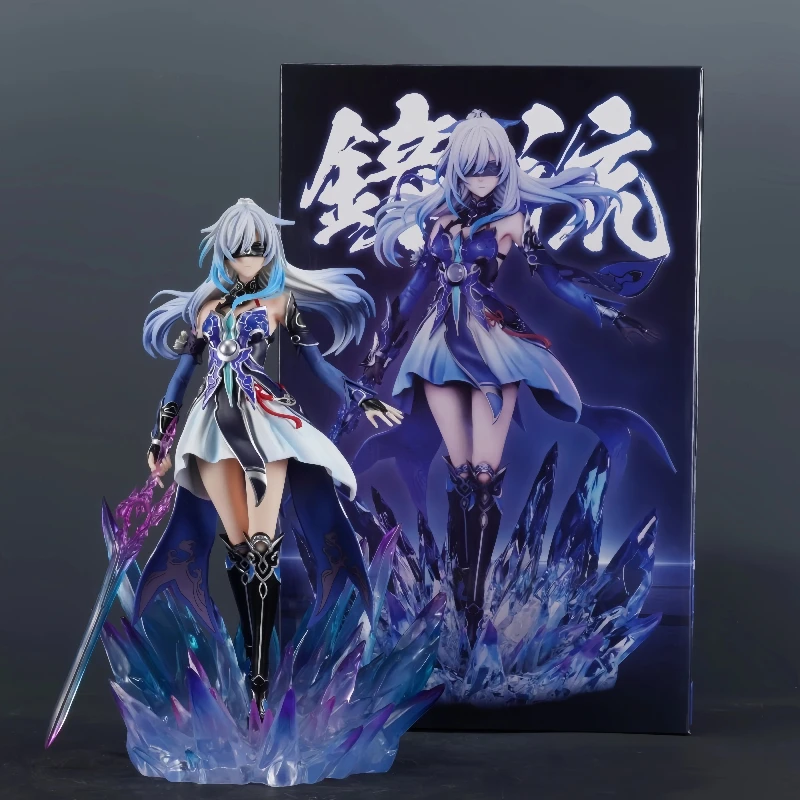 

New 27cm Honkai Star Rail Jingliu Painted Gk Statue Anime Girl Collectible Figure Desk Decor Car Ornament Gift For Otakus Fans