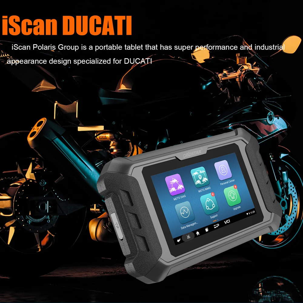 OBDSTAR iScan For Ducati Motorcycle Diagnostic Scanner & Key Programmer Multi-languages Service Light Reset Up to 2023 Model