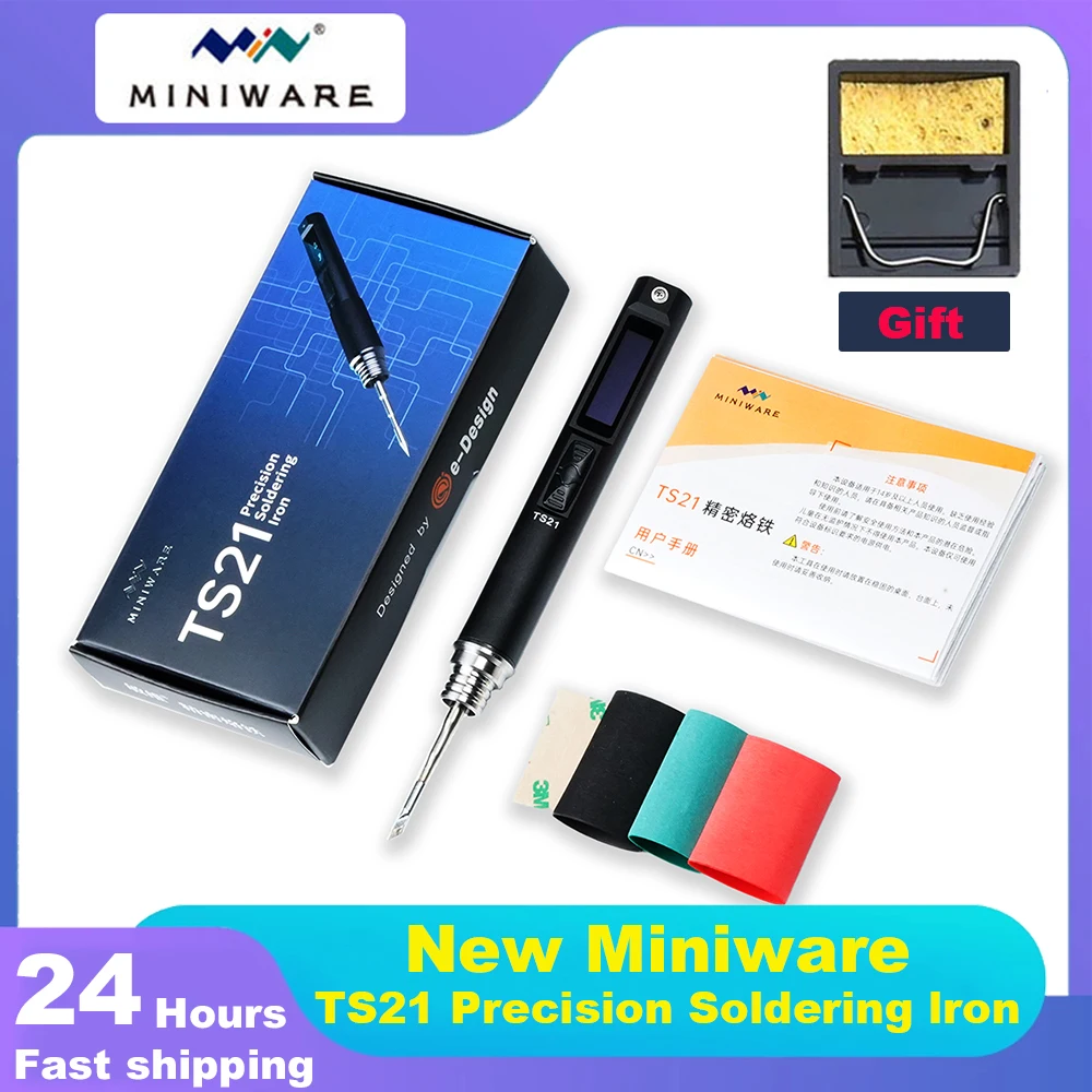 2025 New MINIWARE TS21 Precision Soldering Iron Digital Display 100W Max High Power Welding Pen Household Welding Repair Kits