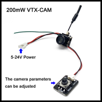 High Definition EWRF 1200TVL FOV 120 Degree 5.8Ghz 48CH Mini FPV Camera AIO 200mW Transmitter For RC FPV Mini Drone support TBS