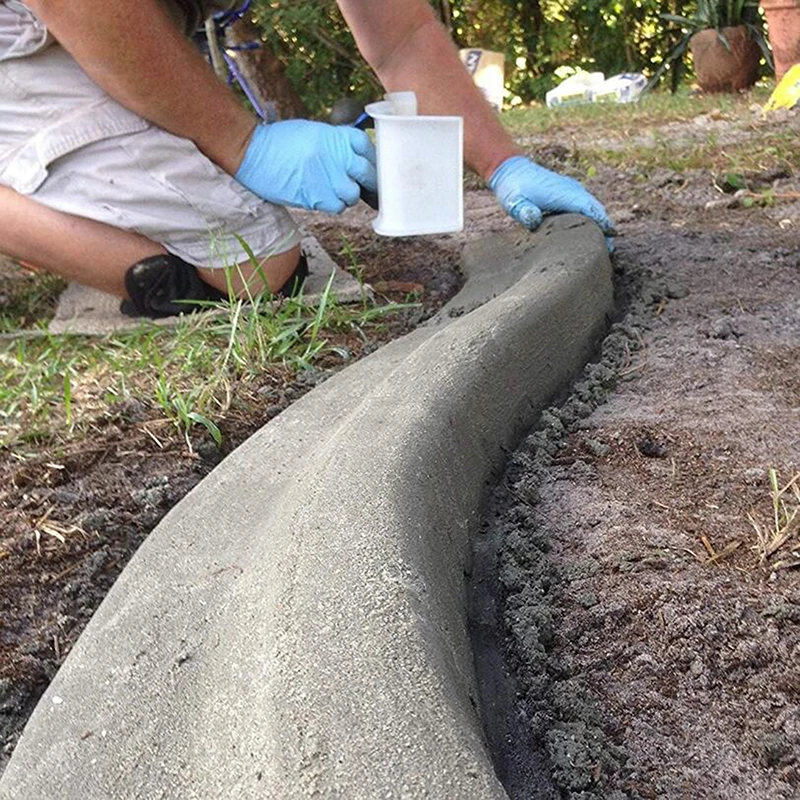 DIY Landscape Edging Paving Road Maker Mold Concrete Brick Road Trowel Garden Yard Path Plastic Mould Making Tool