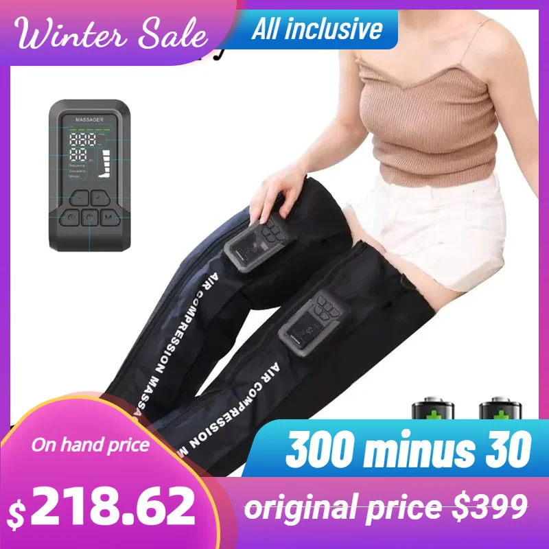 5 Airbag Leg Air Compression Massage Cycle Device Rechargeable 2000mah Pneumatic Boots Relieve Pain And Muscle Relaxation