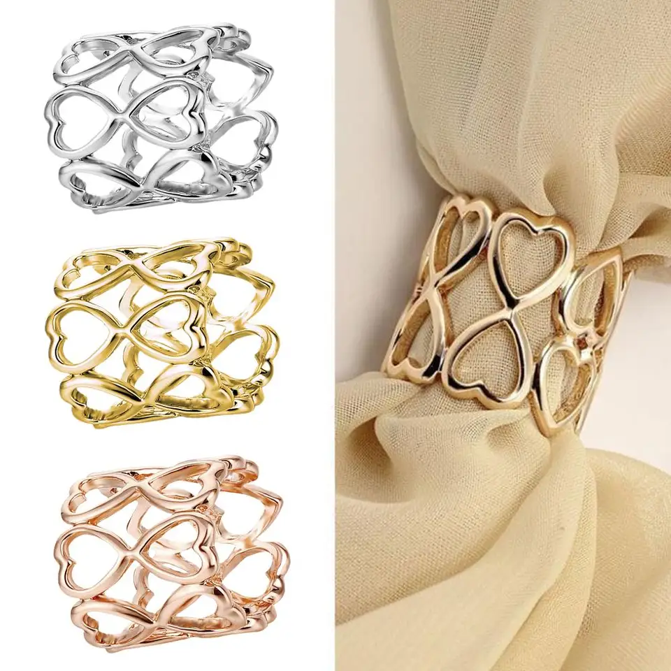 2 Fibbie Per Sciarpe Anello Con Zirconi – Oro E Argento, Elegante Clip Per Sciarpe E Scialli, Multicolore - copertina