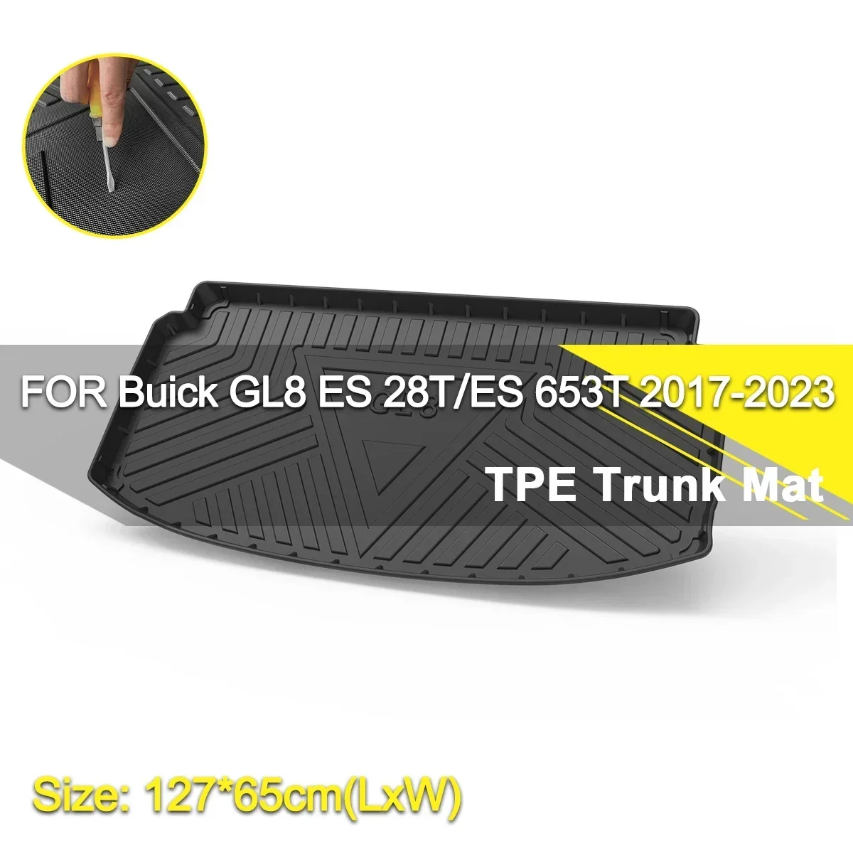 

Car Rear Trunk Cover Mat Waterproof Non-Slip Rubber TPE Cargo Liner Accessories For Buick GL8 ES 28T/ES 653T 2017-2023