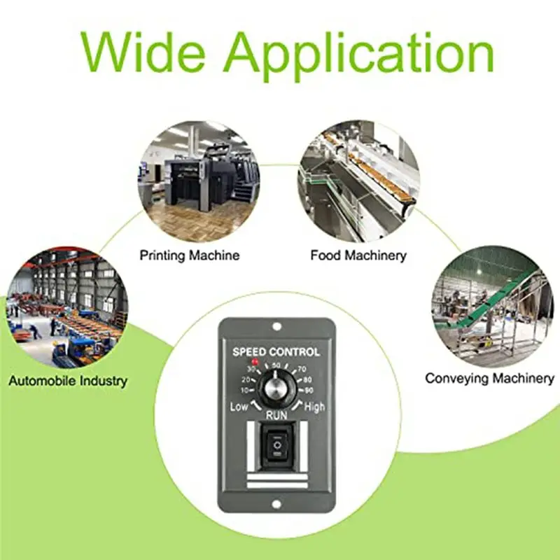 AB11-DC 12-60V Motor Speed Controller 20A Adjustable PWM Controller Switch Forward/Reverse Electric Motor Speed Regulator