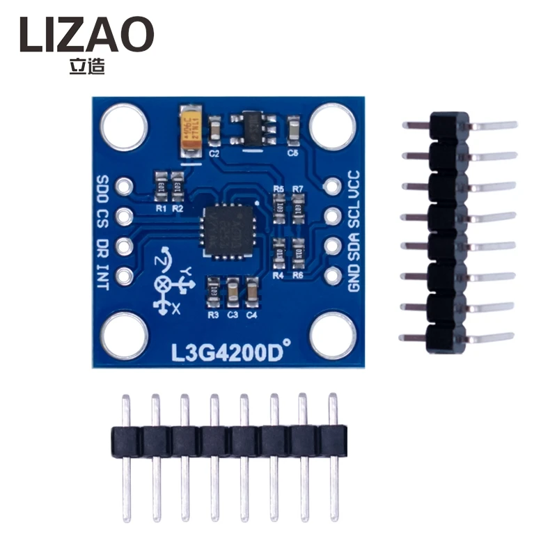 LIZAO GY50 L3G4200D Gyroscope Module, 3-Axis Angular Velocity Sensor, IIC SPI Interface Motion Detector for Robot DIY