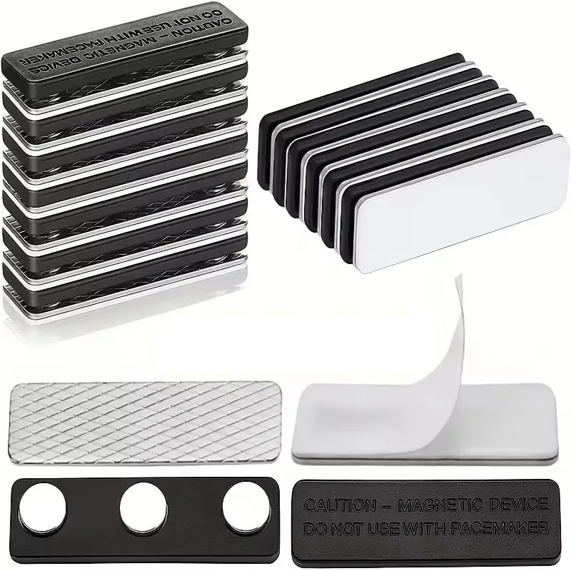 Magnet Name Tags Name Magnet Badge Reusable Holder Strong Magnetic Buckle for Clothing Uniform Employee Exhibition Classroom