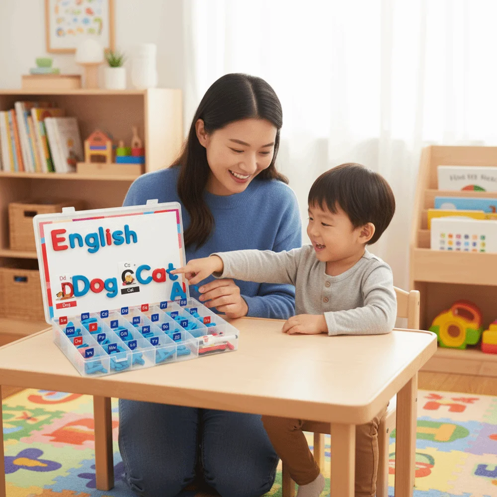 

26 English Letters Magnetic Blackboard Board Toys Spelling Practice Game Blocks Letter Magnet Sticker Toys Puzzle