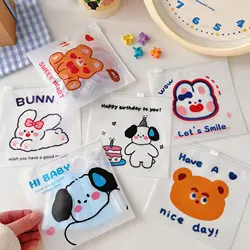 30Pcs Cute Cartoon Sealed Bag Snacks Self Sealed Bag Food Packaging Bag Cookies Candy Packaging Bag Sealed Bag