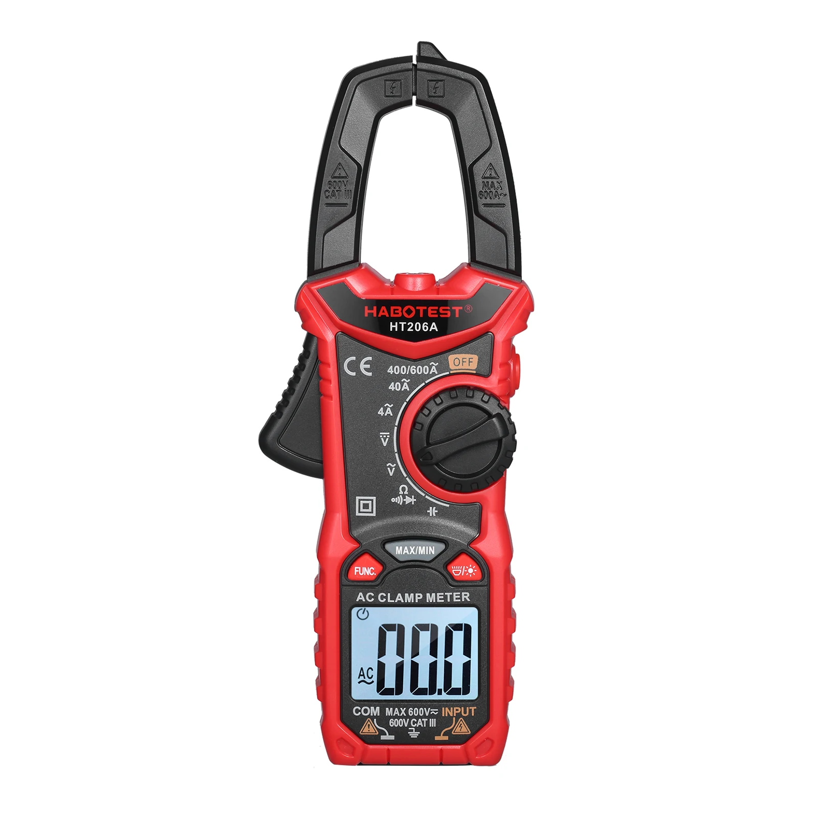NEW HABOTEST HT206A Auto Range Multimeter Voltmeter Ammeter Ohmmeter  Voltage Current Diode Resistance Digital Clamp Meter