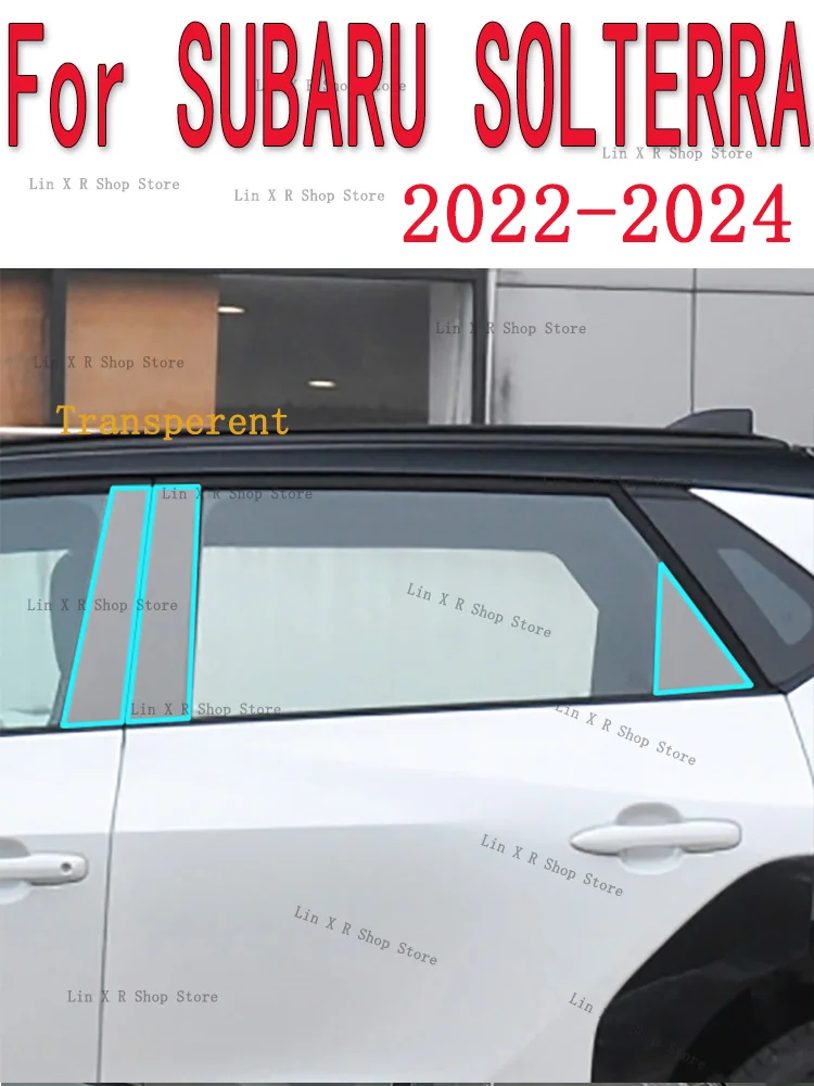 

For SUBARU SOLTERRA 2022-2024 B-Pillars Transparent TPU Protective Film Anti-scratch Repair Film Accessories Refit