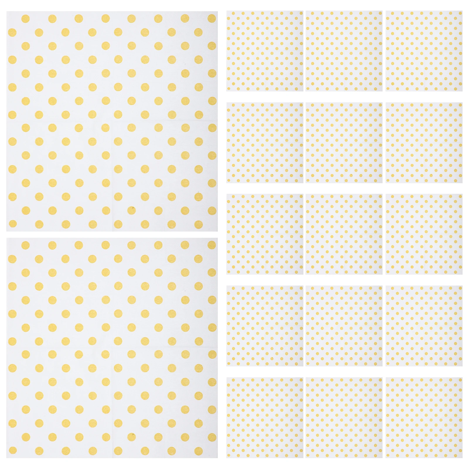 

5 Sets Printed Napkins Paper Patterned Decorative Party Accessories Square Embossed Design Household Table Napkins Soft Water