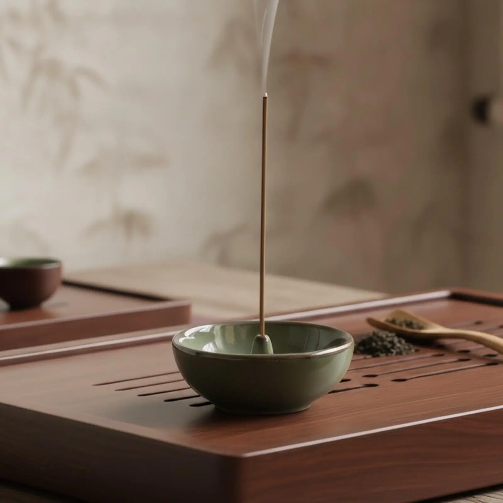 Round Ceramic Incense Holder for Sticks Lightweight Stable Base Candle Holder Alternative for Cozy Living Room Decor