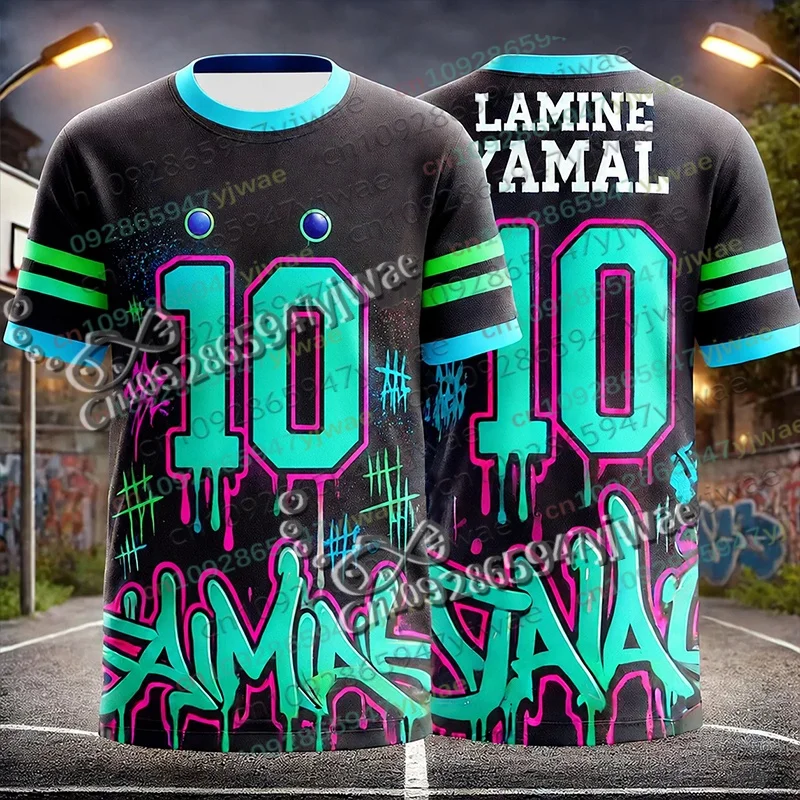 Hot Sale Yamal 10 Football Jersey Special Edition Graffiti Competition Football Tee Outdoor QuickDry Adult Kid Fans Socer Tshirt