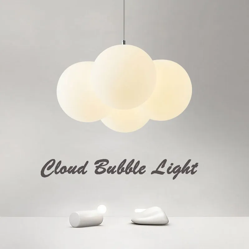 

Nordic LED Cloud Pendant Light 4/8 Heads Bedroom Decor Bubbles Ceiling Fixture Dining Room Living Room Coffee Luminaires Lustre