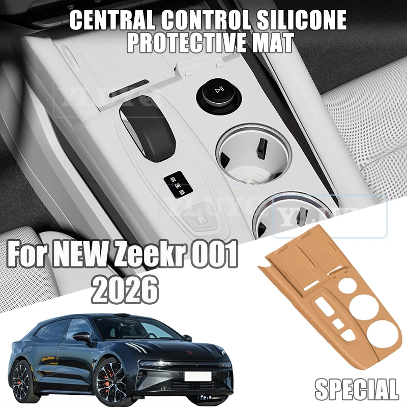 

For 2026 Zeekr 001 Silicone Center Console Protection Pad, Cup Holder Cover, Wireless Charging Protective Car Accessory