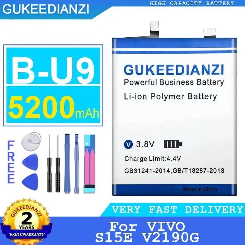 

Mobile Phone Battery 5200Mah For Vivo S15E V2190G B-U9 Fast Charging