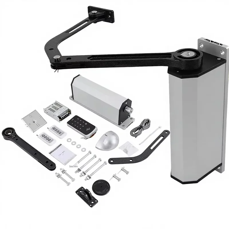 Electric Automatic Swing Door Opener Aluminum Gate Operator Closer 2 Remote Controls 90 Opening 9 Gears 1-99s 100ft 308.65