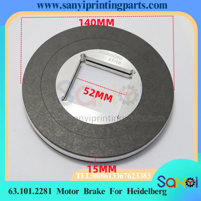 

Лучшее качество 63.101.2281 Тормоз двигателя 140 мм x 52 мм x 52 мм для деталей печатной машины Heidelberg SM74 PM74