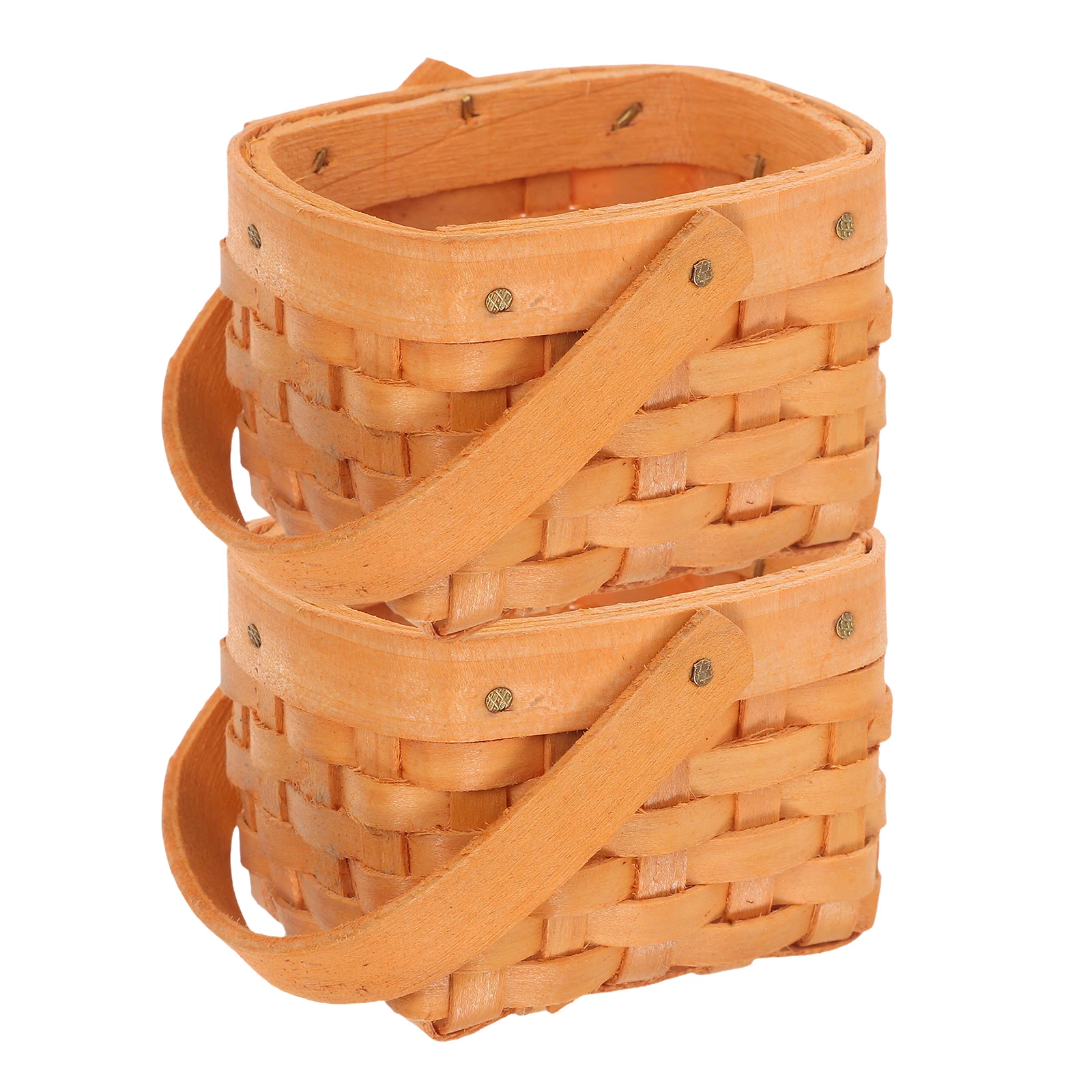 

2pcs Mini Wooden Baskets Cute Small Storage Basket Birthday Party Favors Candy Decor Easter Flower Arrangement Photo
