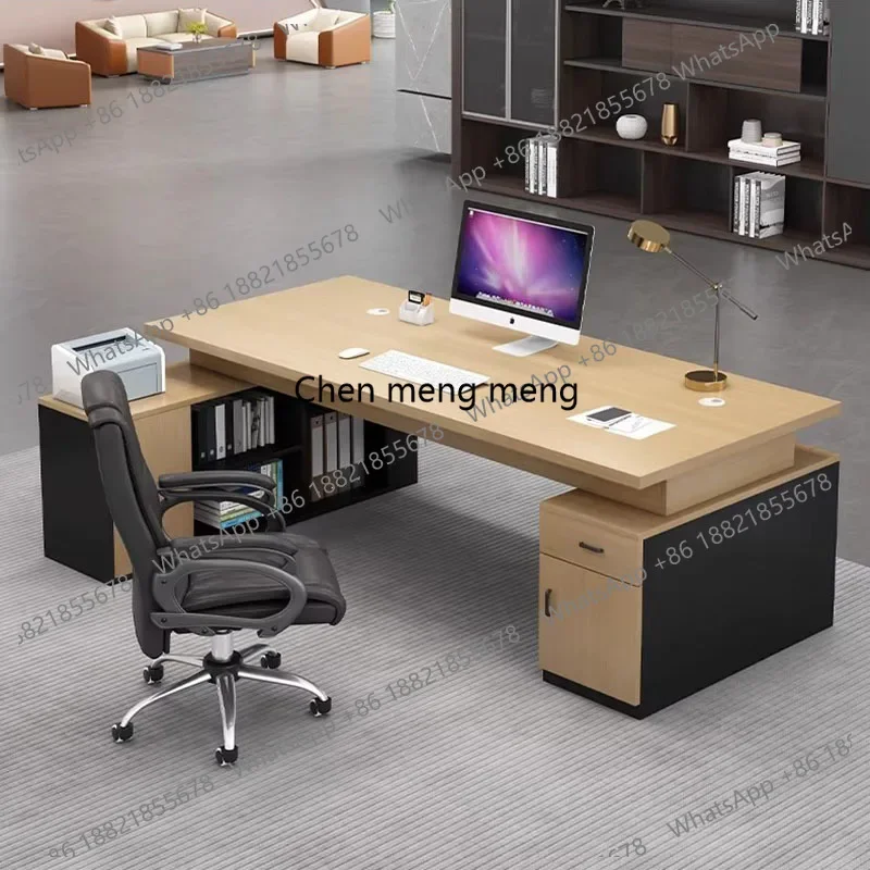 E182 Minimalist Design Office Desk Modern Computer Decoration Aesthetic Office Desk Decoration Storage Ufficio Commercial Furnit