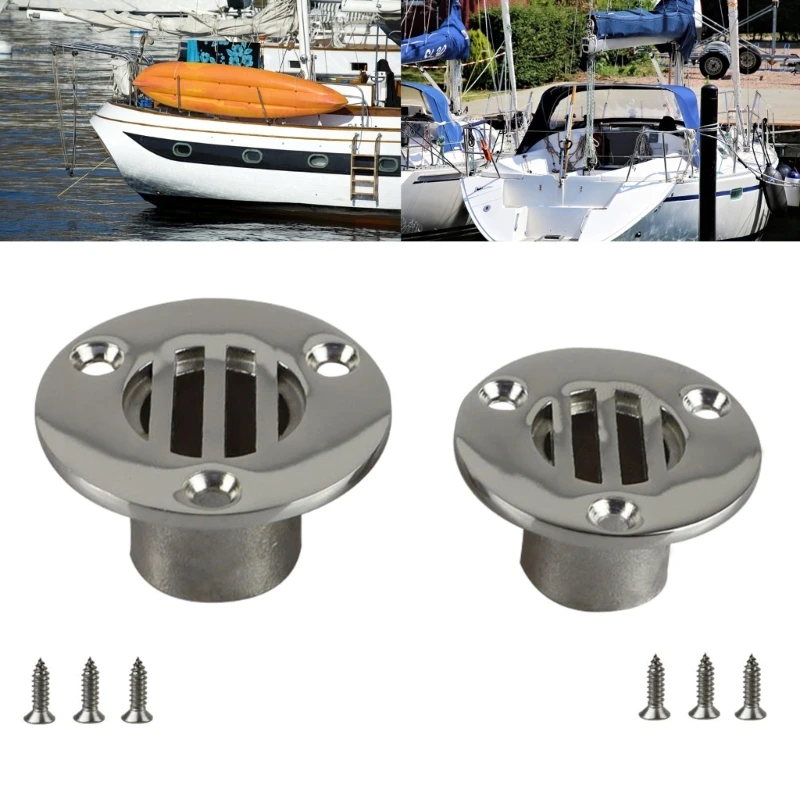 22mm/25mm Boat Floor Deck Drain Drainage Grill Vent Scupper Decoration Stainless Steel Yacht Deck Drain Hardware Replacement