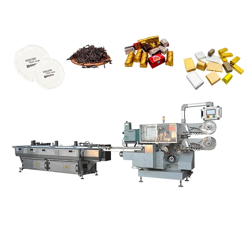 High speed paper wrapper and foil automatic chocolate bar cold seal package machine