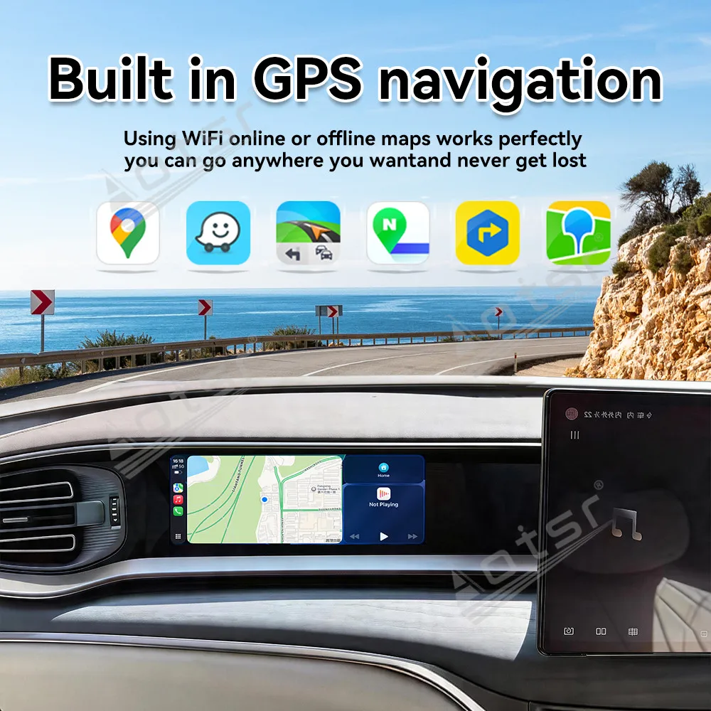 10.25 Inch Copilot Entertainment Screen For BYD Denza D9 2022-2026 LHD RHD Passenger Seat Monitor GPS Navigation CarPlay DSP 4G