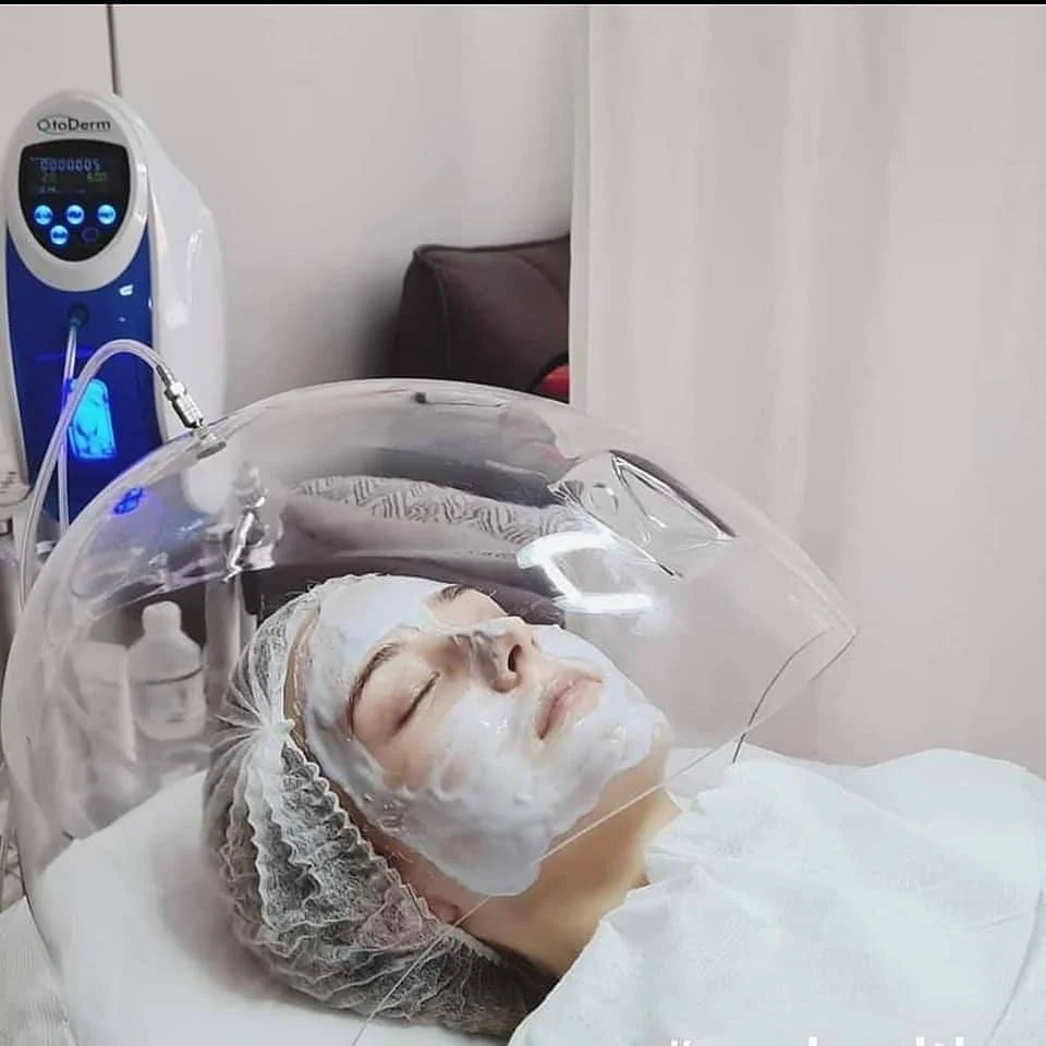 7 color LED Mask Dome O2toDerm Oxygen Facial Machine Therapy Dome Mask Oxygen Spray Jet Facial Device Oxygen Maker O2toderm