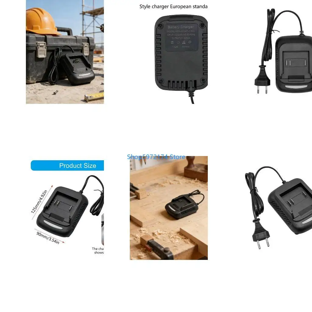 Y3NB 21V 0.8A Chargers Adapter for Power Tool Batteries Quick Charging AC100-240V Safety LED Easy Transport