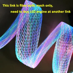 Fiber Optic Mesh 1.0mm X 33 Pieces - LED Plastic Optical Fibre Netting Fabric Light up Ceiling Tree Craft Home Room Decoration